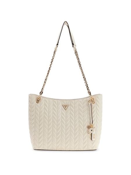 Guess Torebka Cheryl HWTQ97 20220 Écru. Shopper bag Guess, z aplikacjami, ze skóry, bez dodatków. Za 799,99 zł.