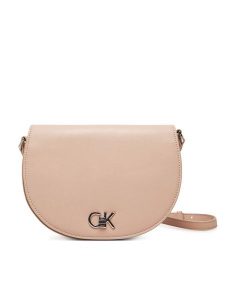 Calvin Klein Torebka Ck Hw Crossbody Saddle Bag K60K613236 Różowy. Czerwone listonoszki Calvin Klein, bez wzorów, ze skóry, bez dodatków. Za 339,99 zł.
