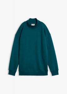 Bluza z golfem. Fioletowe bluzy bonprix, bez wzorów. Za 99,99 zł.