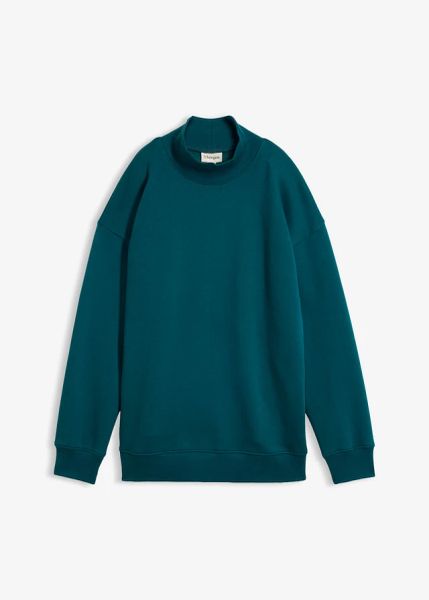 Bluza z golfem. Fioletowe bluzy bonprix, bez wzorów. Za 99,99 zł.