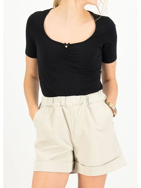 Blutsgeschwister Szorty "Hipsta Holiday Scout" w kolorze kremowym rozmiar: S. Brązowe szorty Blutsgeschwister, bez wzorów, z bawełny, z podwyższonym stanem. Za 109,00 zł.