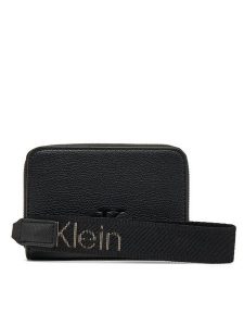 Calvin Klein Jeans Portfel K60K613058 Czarny. Czarne portfele Calvin Klein Jeans, bez wzorów, z jeansu. Za 149,99 zł.