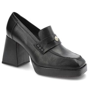 Czarne Półbuty Karino Eleganckie Skórzane Buty Na Obcasie. Czarne półbuty Karino, z aplikacjami, ze skóry, bez obcasa, na obcasie, bez zapięcia. Za 299,00 zł.