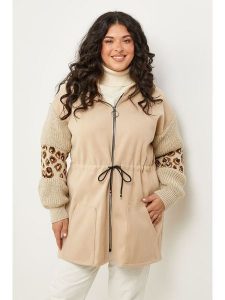 Curvy Lady Parka w kolorze beżowym rozmiar: 40/42. Brązowe płaszcze Curvy Lady, bez wzorów, bez kaptura. Za 152,99 zł.