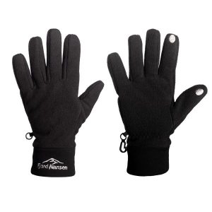 Rękawice turystyczne unisex Fjord Nansen WIND SMART wiatroszczelne. Czarne rękawiczki Fjord Nansen, bez wzorów, z poliesteru. Za 129,99 zł.