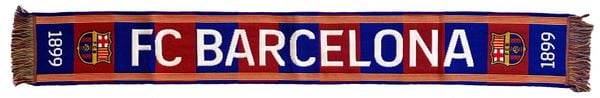 Szalik Barcelona - oficjalny licencjonowany. Czerwone szaliki FC BARCELONA, bez wzorów, z materiału. Za 93,18 zł.