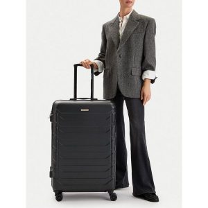 Walizka duża GINO ROSSI. Czarne walizki Gino Rossi, bez wzorów, duże. Za 299,99 zł.