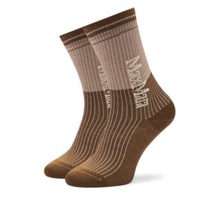 Skarpety długie Max Mara Leisure. Brązowe skarpetki Max Mara Leisure, bez wzorów. Za 129,99 zł.