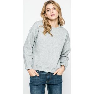 Jacqueline de Yong - Bluza. Szare bluzy marki Jacqueline de Yong, z bawełny. W wyprzedaży za 39,90 zł.