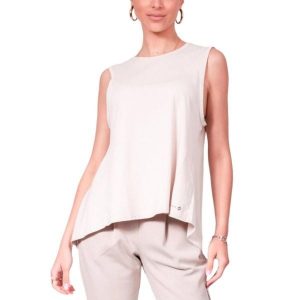 Koszulka turystyczna damska Superdry Flex Loose Open Back. Brązowe koszulki sportowe Superdry, bez wzorów, z bawełny, bez ramiączek. Za 102,00 zł.