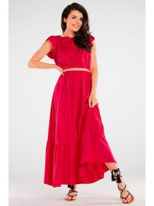 Awama Bluzka w kolorze różowym rozmiar: L/XL. Różowe bluzki Awama, l, bez wzorów, bez kołnierzyka, bez ramiączek. Za 119,99 zł.