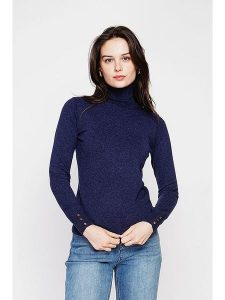 C& Jo Golf w kolorze granatowym rozmiar: 42. Niebieskie golfy C& Jo, bez wzorów, ze splotem. Za 120,95 zł.