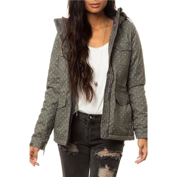 Kurtka turystyczna damska Vans Trail Polka Dotdamska Vans Trail Polka. Szare kurtki Vans, na zimę, l, bez wzorów, z nylonu, bez kaptura. W wyprzedaży za 350,00 zł.