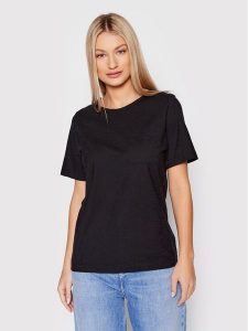 United Colors Of Benetton T-Shirt 3BVXE18A0 Czarny Relaxed Fit. Czarne t-shirty United Colors of Benetton, xs, bez wzorów, z bawełny, bez kołnierzyka, bez ramiączek. Za 49,99 zł.