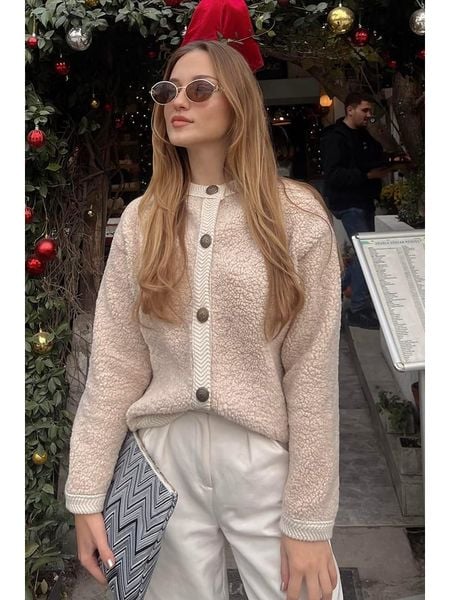 Happiness Istanbul Kardigan w kolorze beżowym rozmiar: M. Brązowe kardigany Happiness Istanbul. Za 175,67 zł.