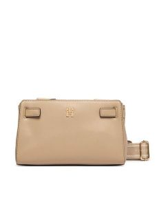 Tommy Hilfiger Torebka Th Joy Crossover AW0AW19065 Beżowy. Brązowe listonoszki TOMMY HILFIGER, bez wzorów, ze skóry, bez dodatków. Za 489,99 zł.