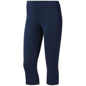 Spodnie treningowe damskie Reebok Wor PP Capri. Niebieskie spodnie dresowe Reebok, l, bez wzorów. Za 114,00 zł.