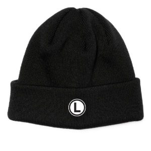 Czapka Legia L-ka czarna. Czarne czapki LEGIA, bez wzorów, sportowe. Za 99,99 zł.