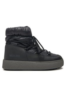 Moon Boot Śniegowce 80D2450080 Czarny. Czarne buty zimowe Moon Boot, ze skóry, bez obcasa, bez zapięcia. Za 629,99 zł.