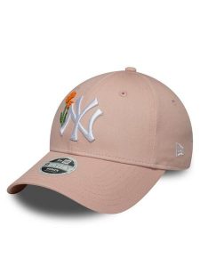 New Era Czapka z daszkiem New York Yankees Womens MLB 9FORTY 60667503 Różowy. Czerwone czapki New Era, bez wzorów, z bawełny. Za 129,99 zł.
