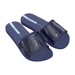 Klapki damskie Ipanema Renova. Niebieskie klapki Ipanema, bez wzorów, bez obcasa. Za 49,99 zł.