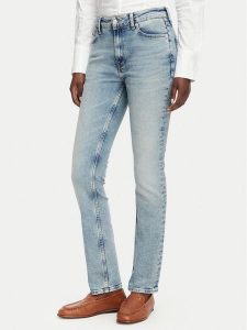 Tommy Hilfiger Jeansy New Doreen WW0WW49968 Niebieski Slim Fit. Niebieskie jeansy TOMMY HILFIGER, bez wzorów, z jeansu. Za 529,99 zł.