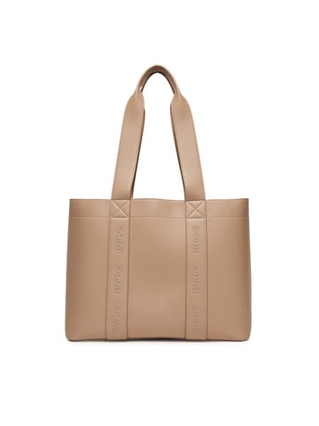 HUGO Torebka 50547491 Beżowy. Brązowe torebki klasyczne Hugo, bez wzorów, ze skóry, bez dodatków. Za 399,99 zł.