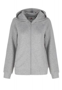 Bluza z kapturem B-BELLA. Szare bluzy Volcano, l, bez wzorów, z dresówki, z kapturem. Za 159,99 zł.