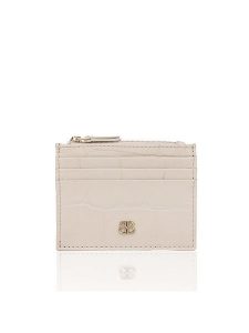 Bellicci Skórzany portfel "Viveca" w kolorze kremowym - 11 x 8 x 1 cm rozmiar: onesize. Brązowe portfele Bellicci, bez wzorów, z materiału. Za 43,99 zł.