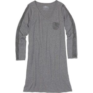 Koszula nocna z koronką bonprix szary melanż. Koszule nocne marki bonprix. Za 54,99 zł.