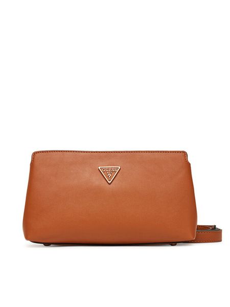 Guess Torebka Talent HWNG96 69120 Brązowy. Brązowe listonoszki Guess, z aplikacjami, ze skóry, bez dodatków. Za 299,99 zł.