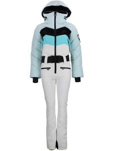 Peak Mountain Kombinezon narciarski "Antiero" w kolorze błękitno-białym rozmiar: XL. Białe kurtki sportowe Peak Mountain, m, bez wzorów, z tkaniny, bez kaptura, narciarskie. Za 595,78 zł.