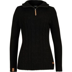 Sweter ze stójką we wzór w warkocze. Czerwone swetry klasyczne bonprix, ze skóry, bez kołnierzyka. Za 109,99 zł.