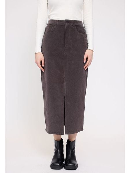 MAZINE Spódnica sztruksowa "Minnou" w kolorze brązowym rozmiar: S. Brązowe spódnice MAZINE, na co dzień, s, bez wzorów, z bawełny, klasyczne, midi. Za 135,17 zł.