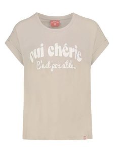 Eight2Nine Koszulka w kolorze beżowym rozmiar: S. Brązowe bluzki Eight2Nine, s, bez wzorów, z bawełny, bez kołnierzyka, bez ramiączek. Za 43,99 zł.