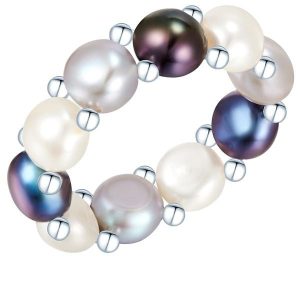 Valero Pearls Pierścionek z perłą srebro wysokiej próby Perła hodowlana słodkowodna srebrny Pierścionki 1 ct Damski. Szare pierścionki Valero Pearls, z perłą, srebrne. Za 159,99 zł.