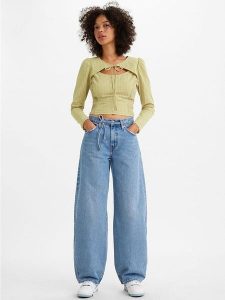 Levi's Dżinsy - Comfort fit - w kolorze błękitnym rozmiar: W27/L30. Niebieskie jeansy Levi's®, z aplikacjami, z tkaniny, z podwyższonym stanem. Za 269,18 zł.