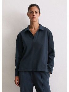 Marc O´Polo Bluza w kolorze granatowym rozmiar: S. Niebieskie bluzy s, bez wzorów, z bawełny, bez kaptura. Za 127,95 zł.