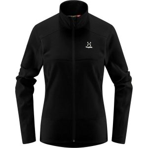 Bluza polarowa damska Buteo Mid. Czarne bluzy Haglöfs, bez wzorów, z polaru, bez kaptura. Za 300,00 zł.
