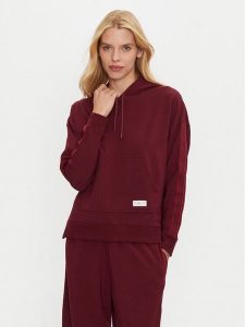 Tommy Hilfiger Bluza UW0UW04783 Bordowy Regular Fit. Czerwone bluzy TOMMY HILFIGER, s, bez wzorów, bez kaptura. Za 199,99 zł.