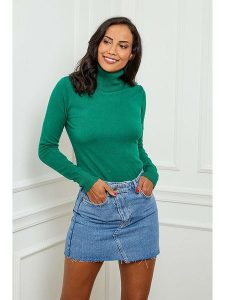 L'armoire de Suzette Golf w kolorze zielonym rozmiar: 34/36. Zielone golfy L'armoire de Suzette, bez wzorów, z kaszmiru. Za 108,74 zł.