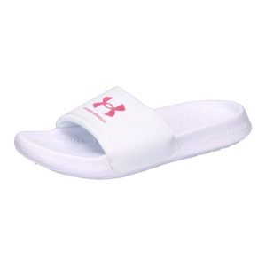 Klapki damskie Under Armour Ignite Select. Białe klapki Under Armour, bez wzorów, bez obcasa. Za 179,50 zł.