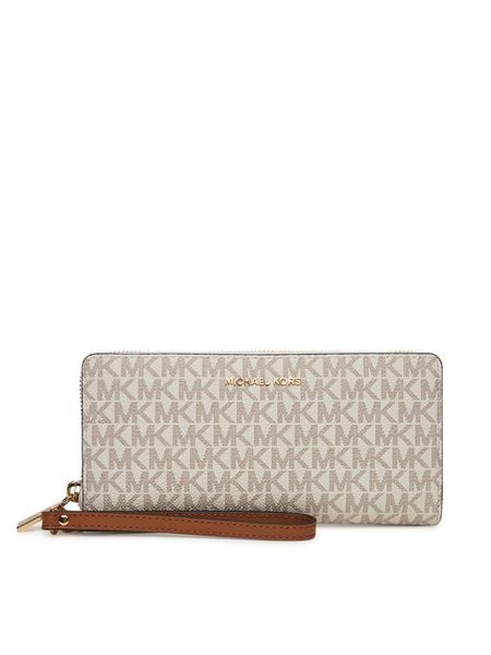 MICHAEL Michael Kors Portfel 32F1GJ6E7B Kremowy. Białe portfele MICHAEL Michael Kors, bez wzorów, ze skóry. Za 455,99 zł.