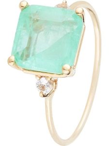 OR ÉCLAT Złoty pierścionek "Espoir" z kwarcem i topazem rozmiar: 58. Zielone pierścionki OR ÉCLAT, z kwarcem, złote. Za 1 130,99 zł.