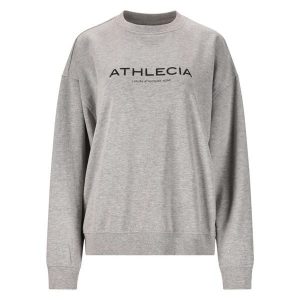 Damska bluza z dekoltem Athlecia Atkins. Fioletowe bluzy Athlecia, bez wzorów, bez kaptura. Za 168,00 zł.
