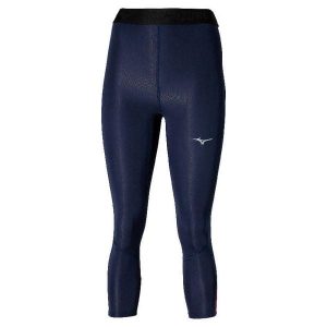 Damskie legginsy 3/4 Mizuno Core Impulse. Niebieskie legginsy Mizuno, bez wzorów. Za 211,00 zł.