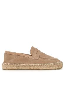 Manebi Espadryle Loafers Espadrilles W 1.9 LW Beżowy. Brązowe espadryle Manebi, bez wzorów, ze skóry, bez obcasa. Za 419,99 zł.