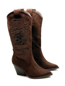 Bellucci Kozaki w kolorze brązowym rozmiar: 40. Brązowe kozaki Bellucci, na zimę, bez wzorów, bez obcasa, bez zapięcia. Za 173,99 zł.