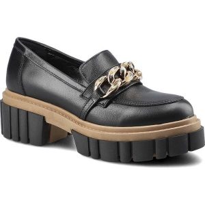 Czarne Półbuty Chebello Damskie Eleganckie Obuwie. Czarne półbuty CheBello, bez wzorów, ze skóry, bez obcasa, na płaskiej podeszwie, bez zapięcia. Za 279,00 zł.