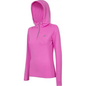 Bluza treningowa damska BLDF001 - neonowy róż. Bluzy marki 4f. W wyprzedaży za 99,99 zł.